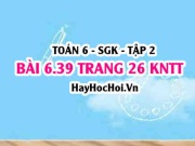 Bài 6.39 trang 26 Toán 6 Tập 2 Kết nối tri thức